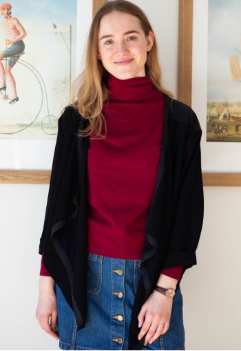Black asymmetric shape cardigan jacket