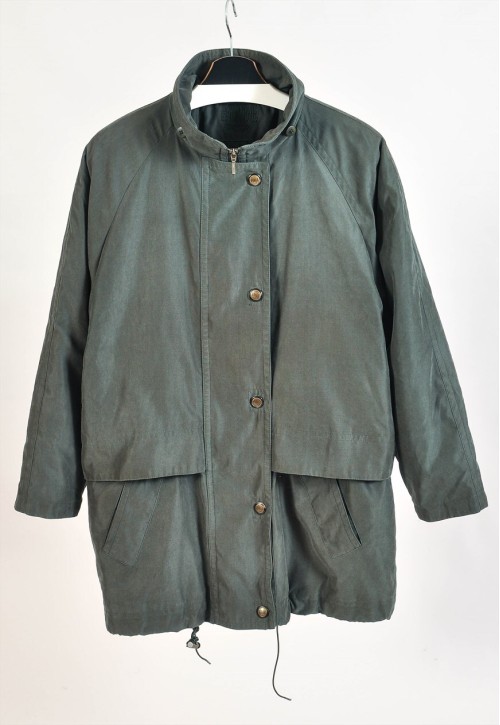 Vintage 90s lined parka jacket in forest green