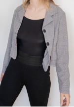 Grey crop blazer