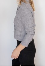 Grey crop blazer