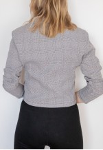 Grey crop blazer
