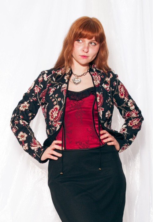 Vintage Blazer 80s Reversible Fairycore Floral Jacket
