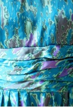 Blue green and purple vinatge dress