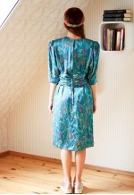 Blue green and purple vinatge dress