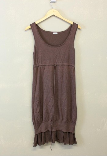 Special Offer Vintage Y2K Ruffle Knit Dress Brown Stretchy