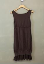 Special Offer Vintage Y2K Ruffle Knit Dress Brown Stretchy