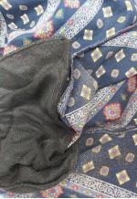 90s Vintage LP Print Shirt Dress Navy