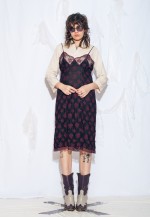 Vintage 70s Whimsigoth Slip Dress in Maroon Lace
