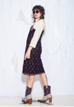 Vintage 70s Whimsigoth Slip Dress in Maroon Lace