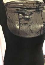 Black and gold maxi long vintage dress