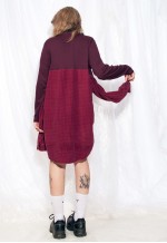 Vintage Shirt Dress 90s Reworked Deconstructed Midi Dress