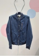 00s Denim Bomber Jacket Navy