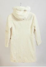 Vintage 00s white wool hoodie coat