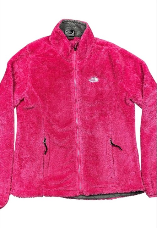 Vintage Ladies Pink Sherpa Fleece Jacket