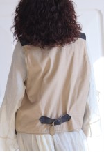 Vintage waistcoat in genuine leather