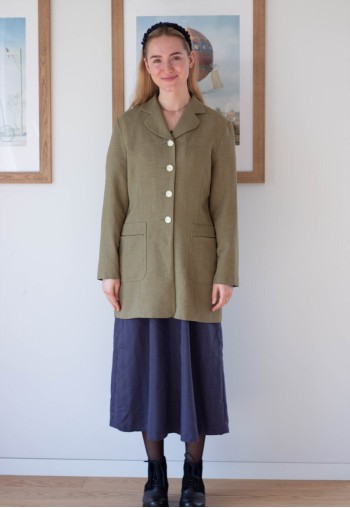 Dusky green grey vintage formal jacket