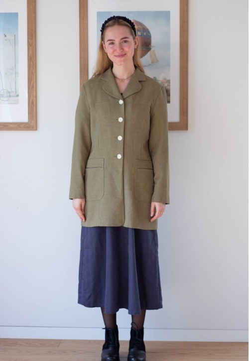 Dusky green grey vintage formal jacket