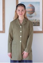 Dusky green grey vintage formal jacket