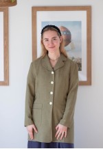 Dusky green grey vintage formal jacket