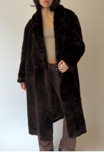 Vintage Premium Brown Faux Fur Coat
