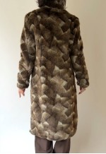 Vintage Brown Faux Fur Coat