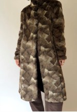 Vintage Brown Faux Fur Coat