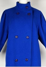 Vintage Electric Blue Wool Coat