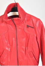 Vintage 00s leather jacket in red