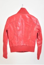 Vintage 00s leather jacket in red