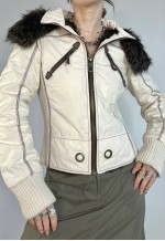 Vintage Y2k Jacket Zip Up Faux Fur Coat 2000s