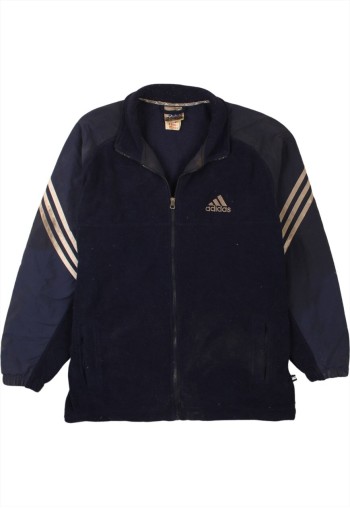 Vintage 90's Windbreaker Heavyweight Full Zip Up Navy