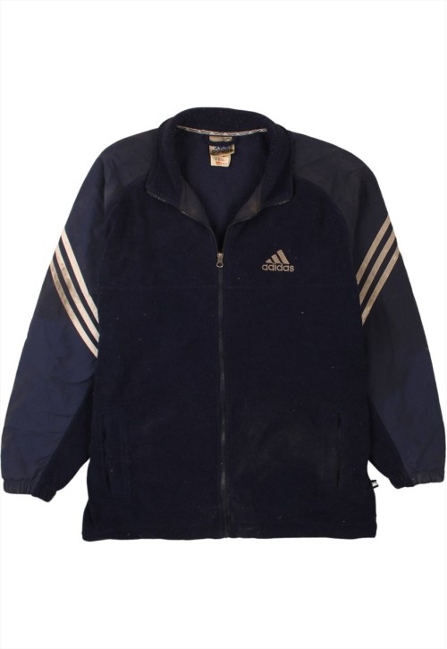 Vintage 90's Windbreaker Heavyweight Full Zip Up Navy