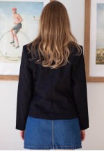 Black zip up classic jacket
