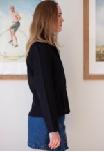 Black zip up classic jacket