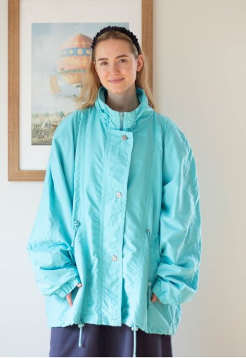 Light blue vintage parka coat jacket