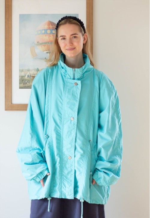 Light blue vintage parka coat jacket