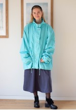 Light blue vintage parka coat jacket
