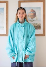 Light blue vintage parka coat jacket