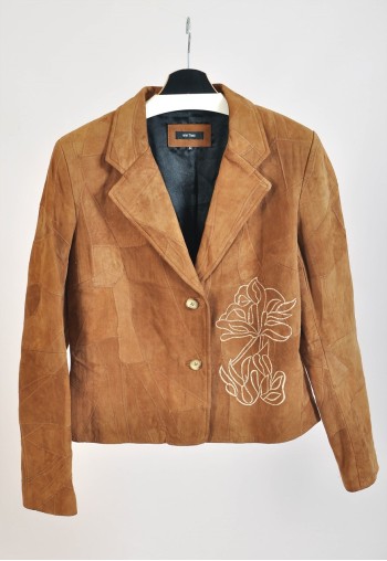Vintage Premium 00s suede leather blazer jacket