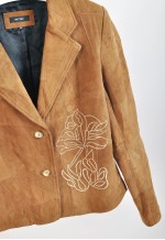 Vintage Premium 00s suede leather blazer jacket