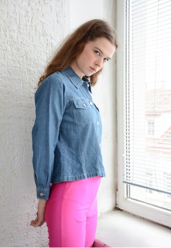 Vintage Thin Blue Denim Jacket